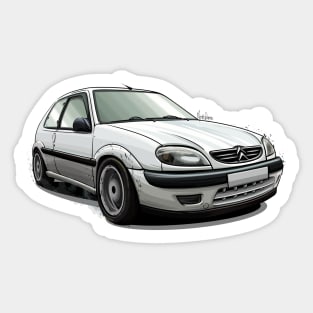 Citroen Saxo Illustration Sticker